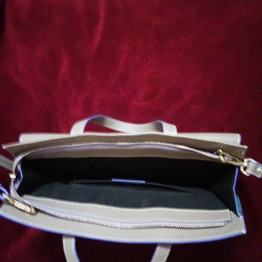 Anna Virgili leather handbag evolution collection leather and suede exterior